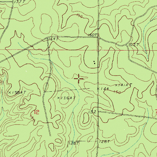Topographic Map of Ward Six, LA