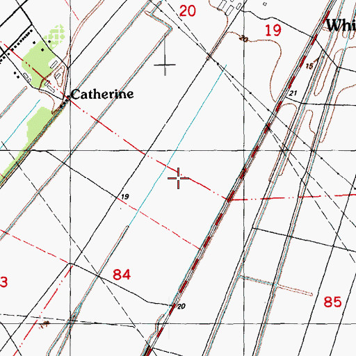 Topographic Map of Ward One, LA