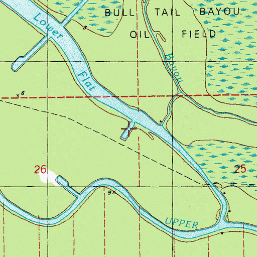 Topographic Map of Ward Eight, LA