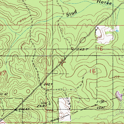Topographic Map of Ward Two, LA