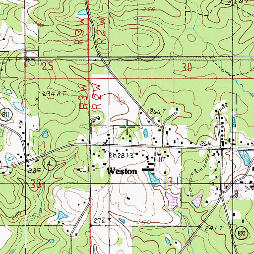 Topographic Map of Ward Four, LA
