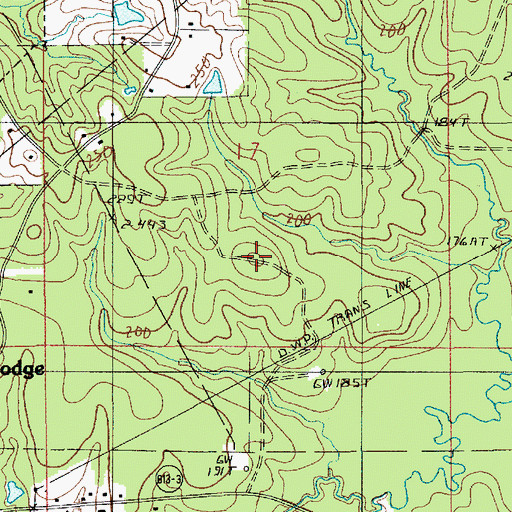 Topographic Map of Ward Nine, LA