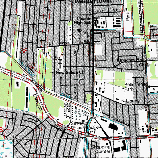Topographic Map of Ward Four, LA
