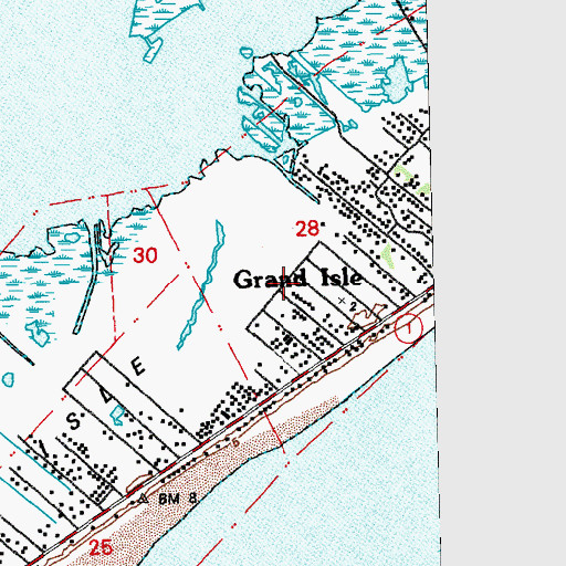 Topographic Map of Ward Eleven, LA