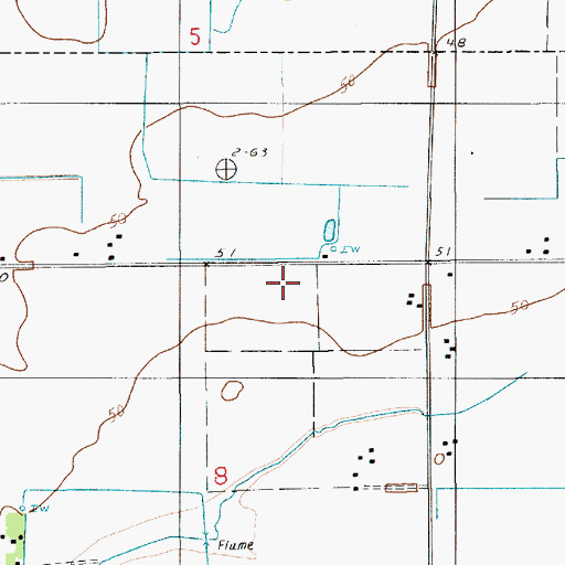 Topographic Map of Ward Four, LA