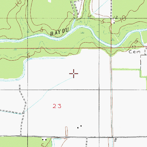 Topographic Map of Ward Seven, LA