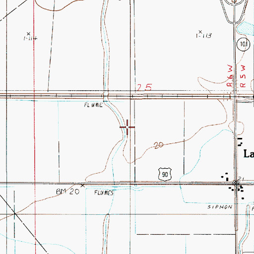 Topographic Map of Ward Eight, LA