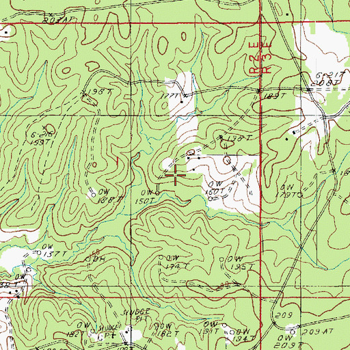 Topographic Map of Ward Eight, LA