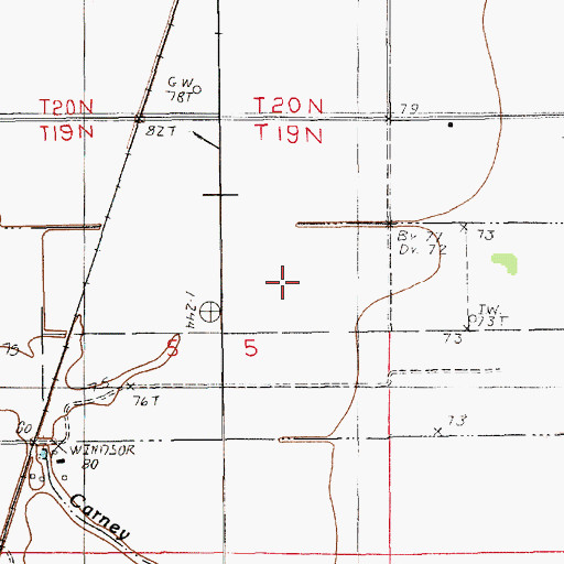 Topographic Map of Ward Eight, LA