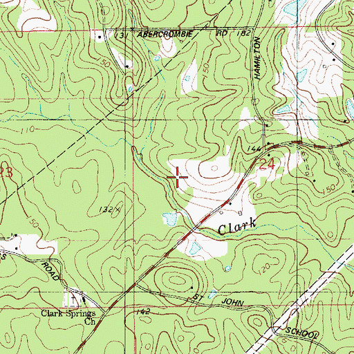 Topographic Map of Ward Seven, LA