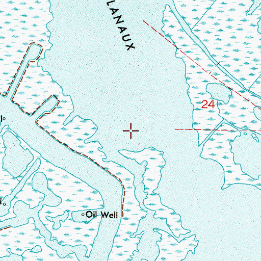 Topographic Map of Ward Four, LA