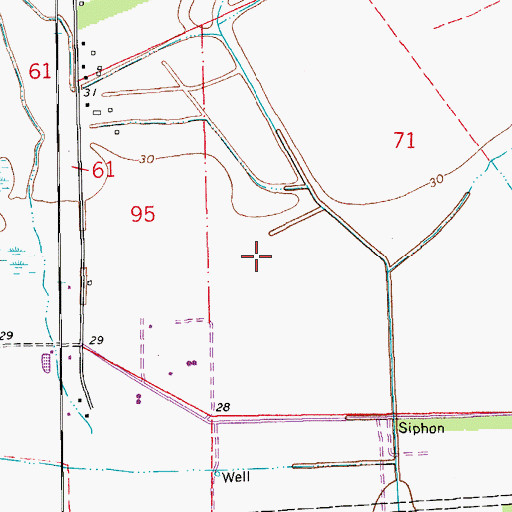 Topographic Map of Ward Four, LA