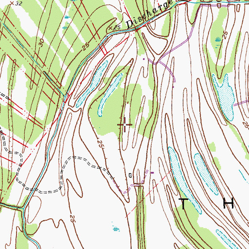 Topographic Map of Ward Eight, LA