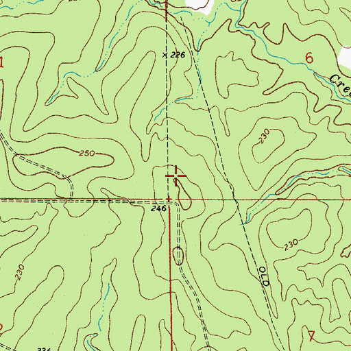 Topographic Map of Hineston Ward Five, LA