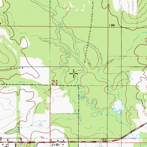 Topographic Map of Ward Three, LA