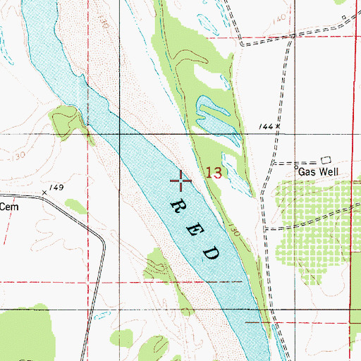 Topographic Map of Ward Four, LA