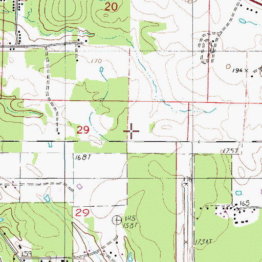 Topographic Map of Ward Six, LA