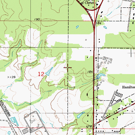 Topographic Map of Ward Seven, LA