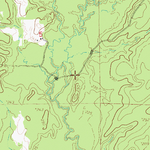 Topographic Map of Ward One, LA