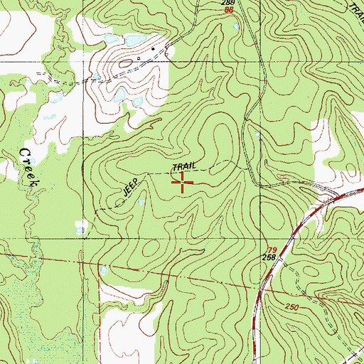 Topographic Map of Ward Three, LA