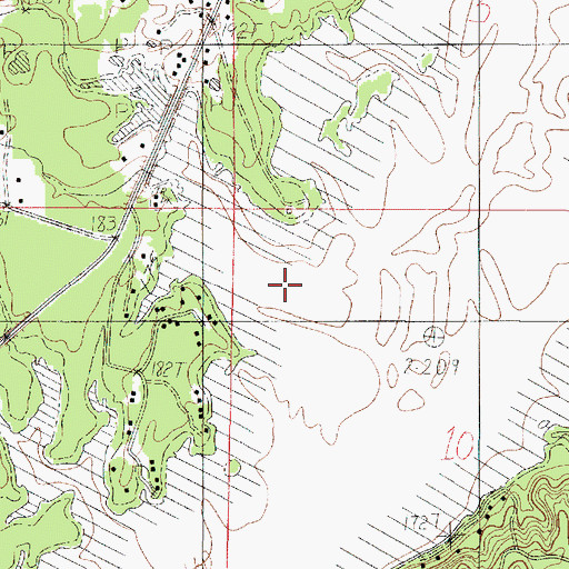 Topographic Map of Ward Five, LA