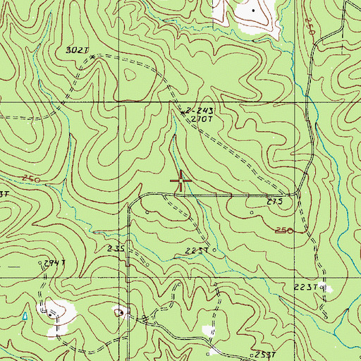 Topographic Map of Ward Six, LA