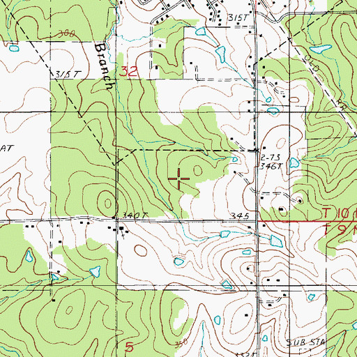 Topographic Map of Ward Seven, LA