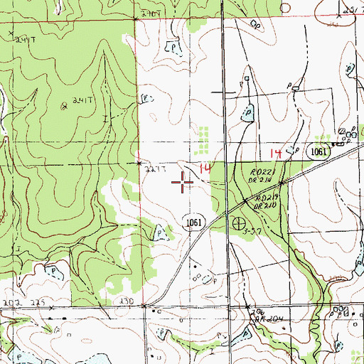 Topographic Map of Ward Four, LA