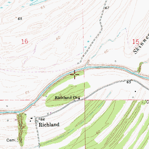 Topographic Map of Ward Six, LA