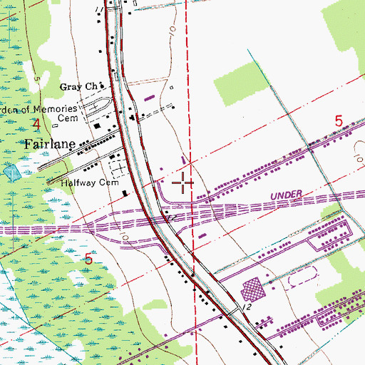Topographic Map of Ward One, LA