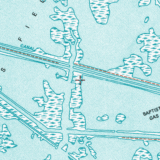 Topographic Map of Ward Six, LA