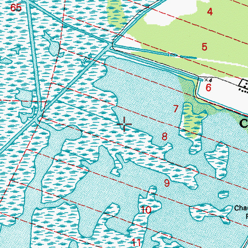 Topographic Map of Ward Seven, LA