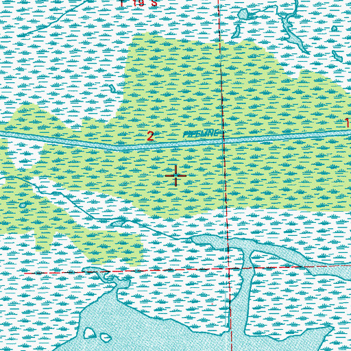 Topographic Map of Ward Ten, LA