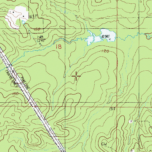 Topographic Map of Ward Two, LA