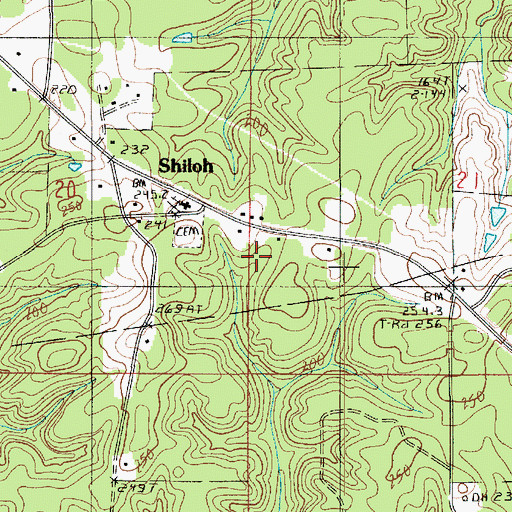 Topographic Map of Ward Four, LA