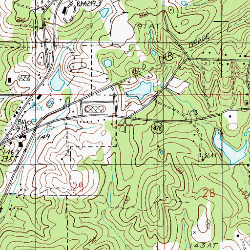 Topographic Map of Ward Seven, LA