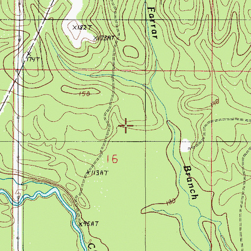 Topographic Map of Ward Nine, LA