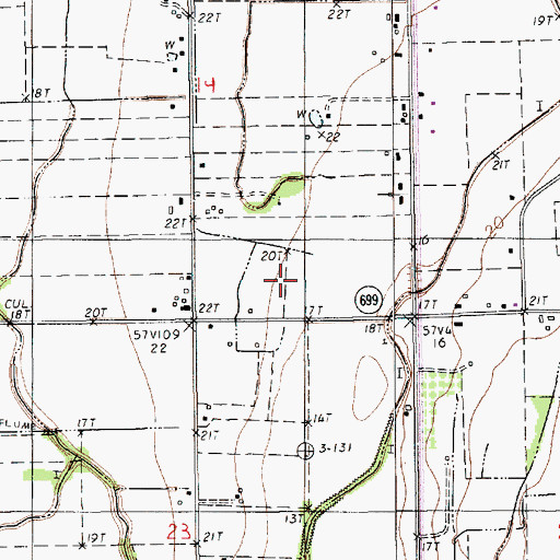 Topographic Map of Ward Four, LA