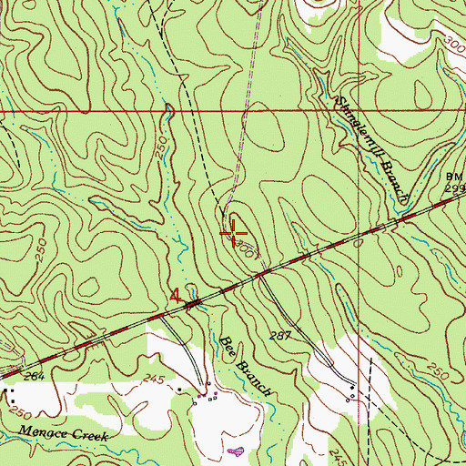 Topographic Map of Ward Six, LA