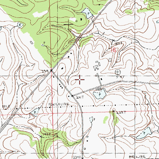 Topographic Map of Ward One, LA