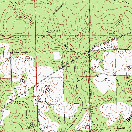 Topographic Map of Ward Six, LA