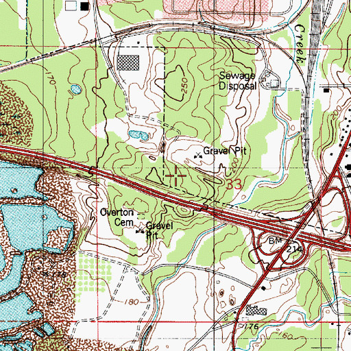 Topographic Map of Ward One, LA