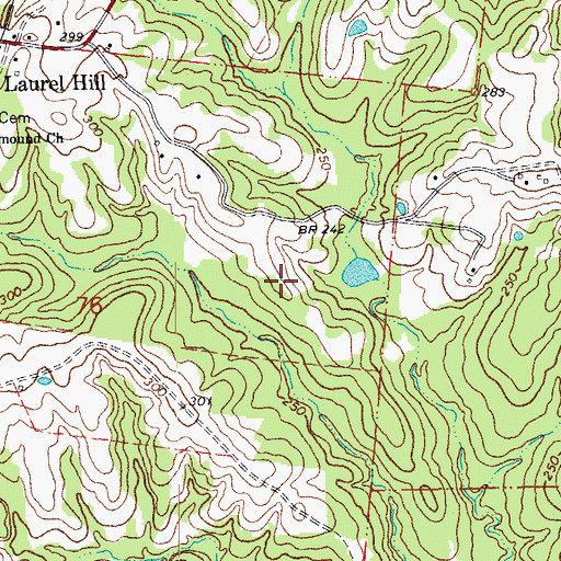 Topographic Map of Ward Four, LA