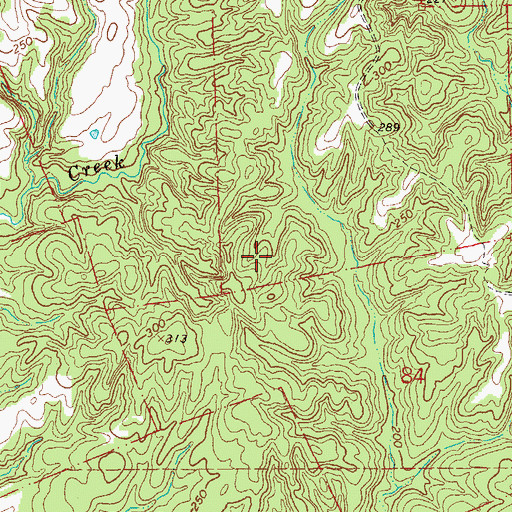 Topographic Map of Ward Eight, LA
