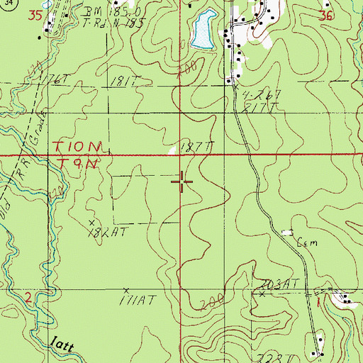 Topographic Map of Ward Six, LA