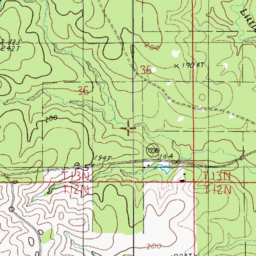 Topographic Map of Ward Seven, LA