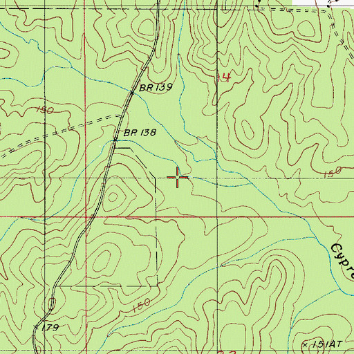Topographic Map of Ward Ten, LA