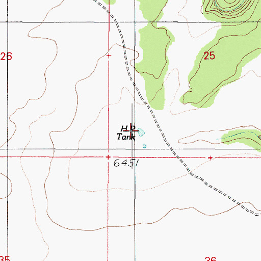 Topographic Map of H P Tank, AZ