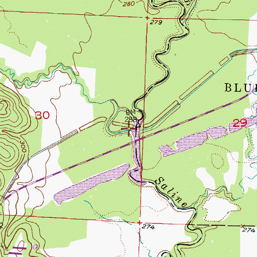 Topographic Map of Sand Creek, AR
