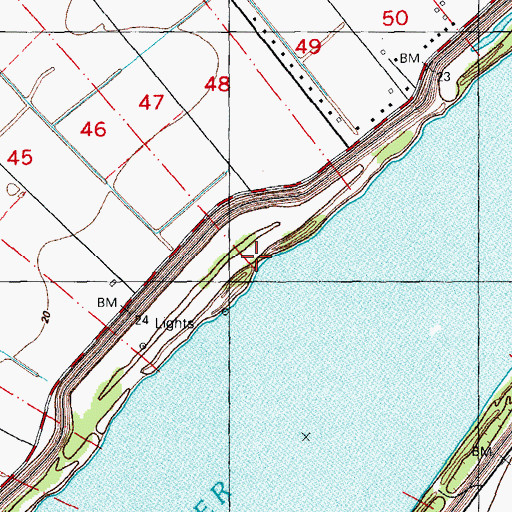 Topographic Map of Elenora Landing, LA